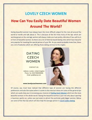 How Can You Easily Dating Czech Women Around The World