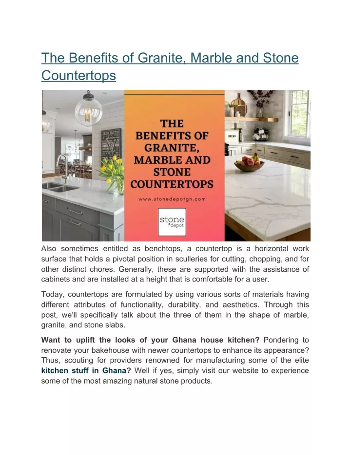 the benefits of granite marble and stone