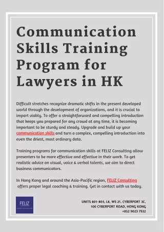 communication skills training program for lawyers