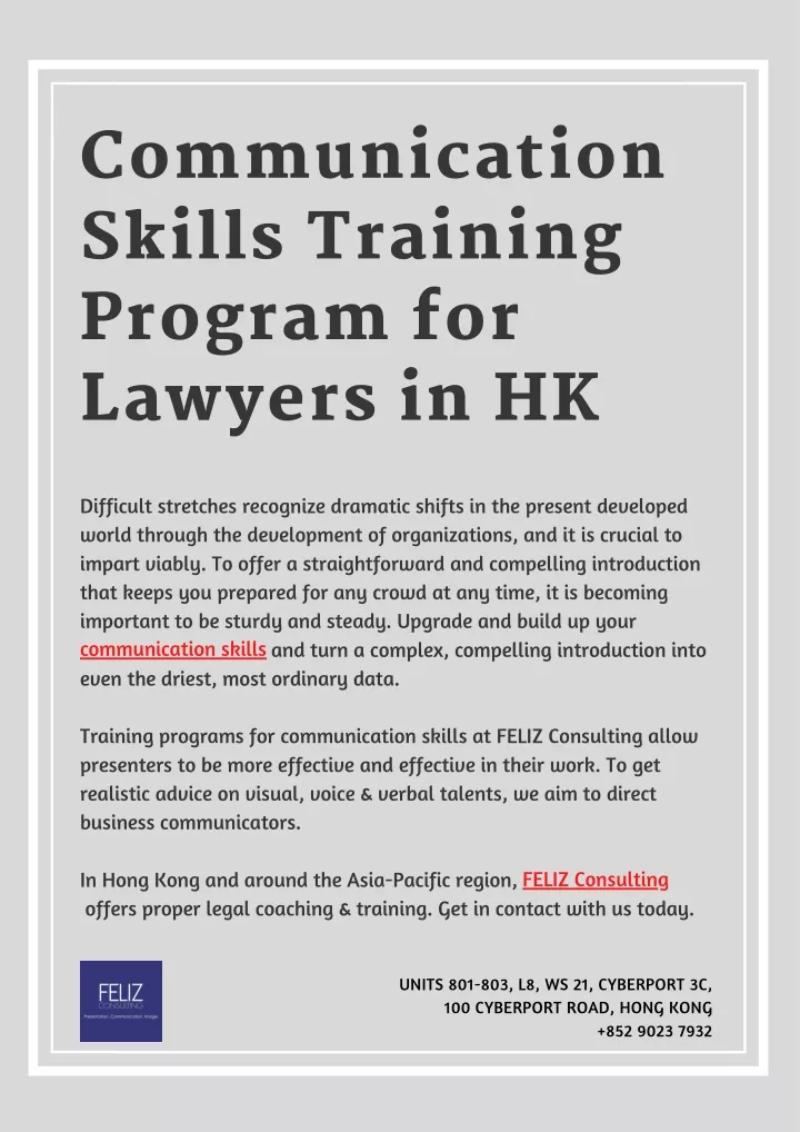 communication skills training program for lawyers