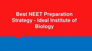 best neet preparation strategy ideal institute of biology