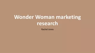 Wonder Woman marketing research