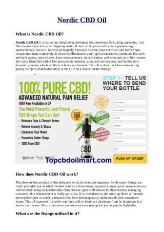 Nordic CBD Oil 100% Legal Reduce Pain, Buy 1 Get 1 FREE!