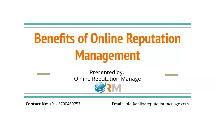 benefits of online reputation management