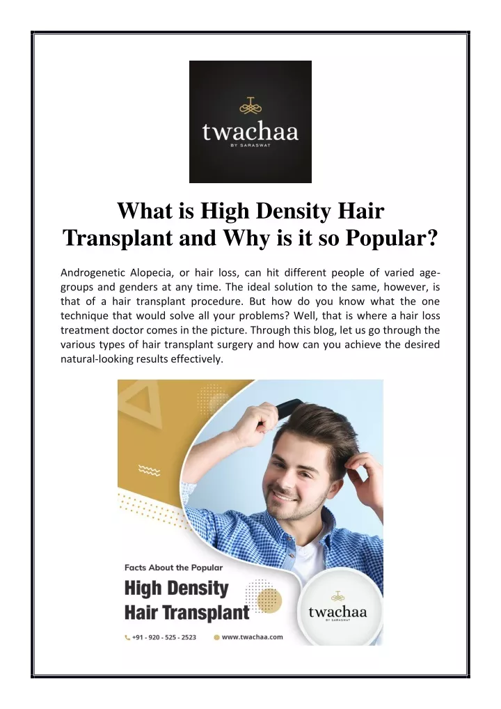 what is high density hair transplant
