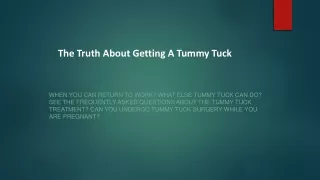 the truth about getting a tummy tuck