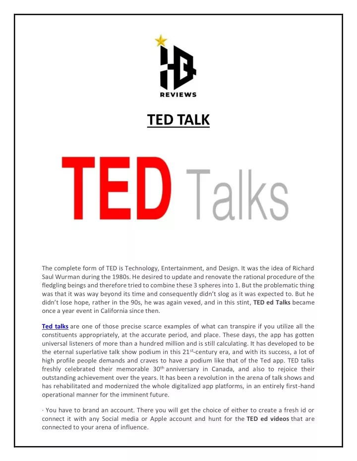 ted talk