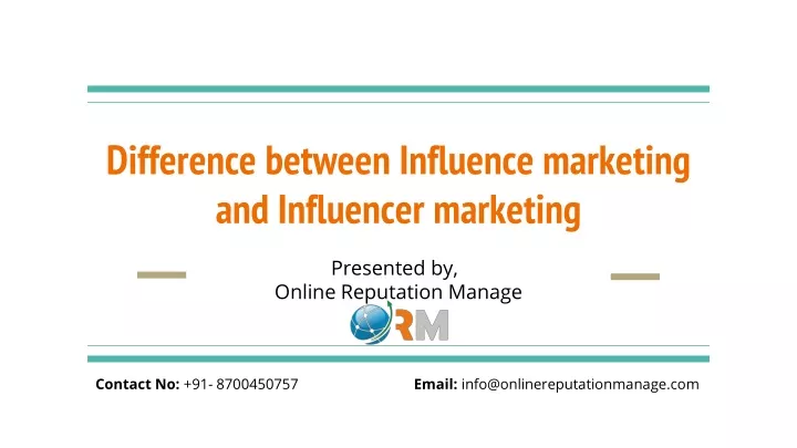 difference between influence marketing and influencer marketing