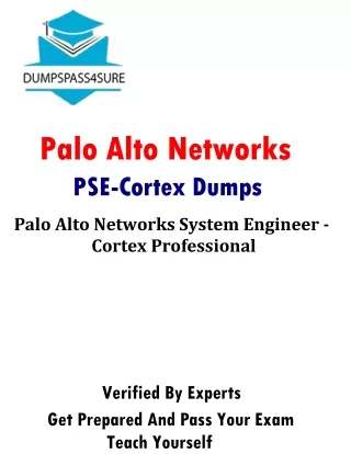 palo alto networks pse cortex dumps