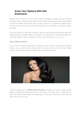 know your options with hair extensions