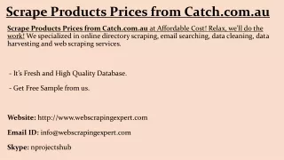 scrape products prices from catch com au