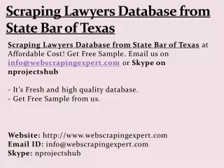 scraping lawyers database from state bar of texas