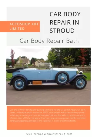 Car Body Repair In Stroud | Car Body Repair Bath