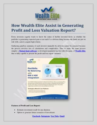how wealth elite assist in generating profit