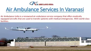 air ambulance services in varanasi