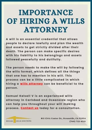 Importance of Hiring a Wills Attorney