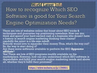 how to recognize which seo software is good for your search engine optimization needs