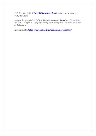 ppc services india top ppc company india