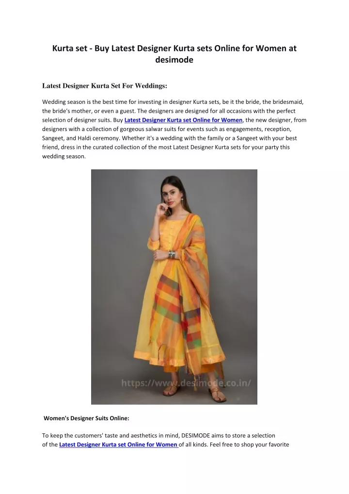 kurta set buy latest designer kurta sets online