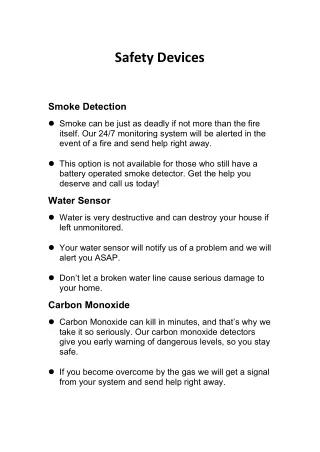 safety devices