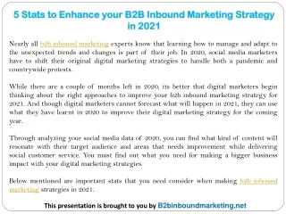 5 stats to enhance your b2b inbound marketing