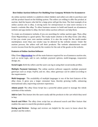 best online auction software for building your