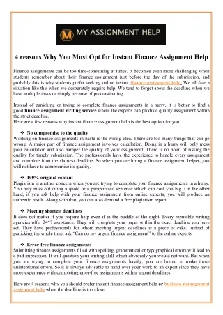 4 reasons why you must opt for instant finance