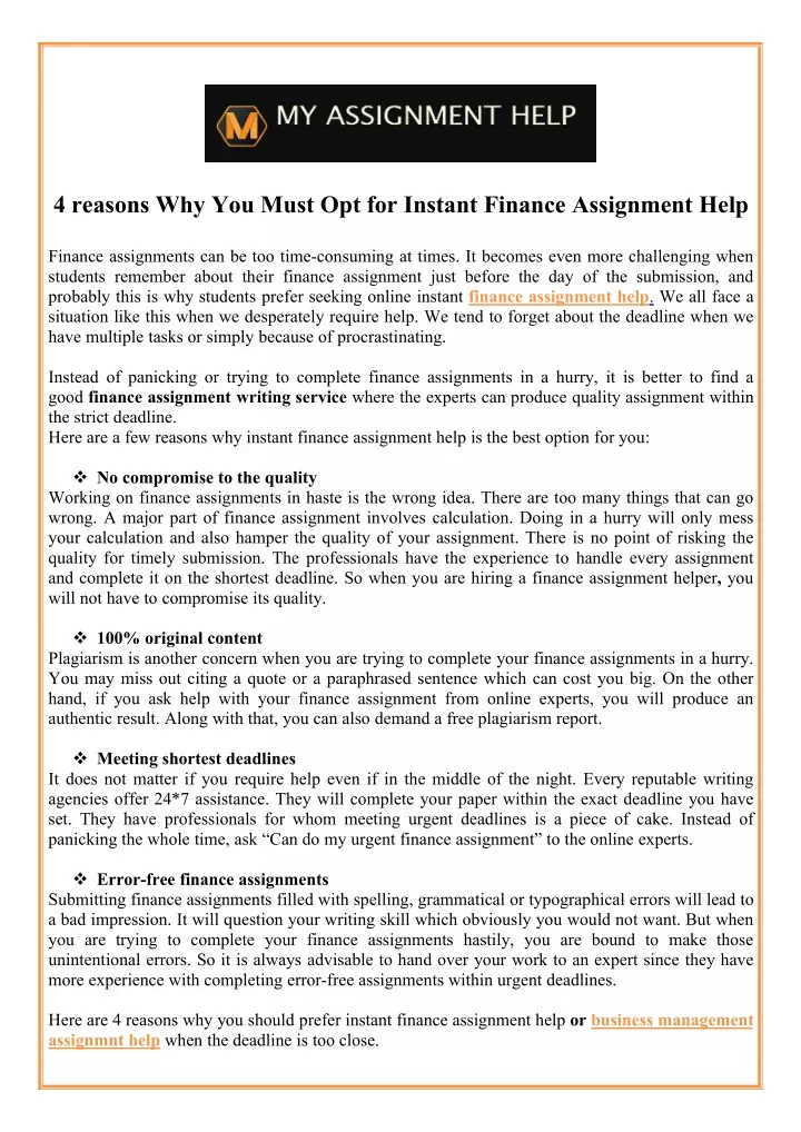 4 reasons why you must opt for instant finance