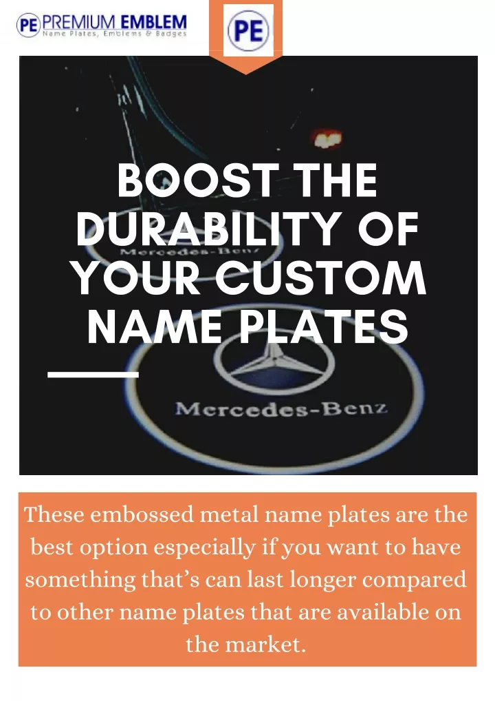 boost the durability of your custom name plates