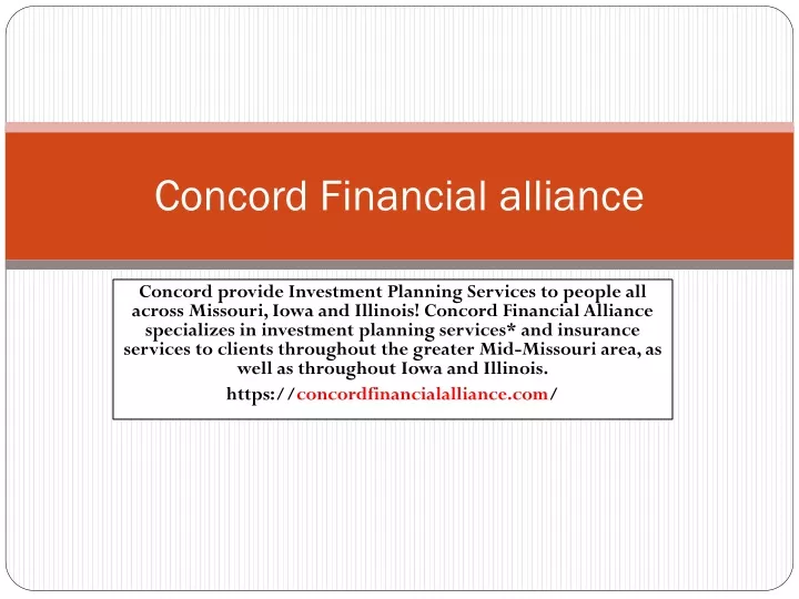 concord financial alliance
