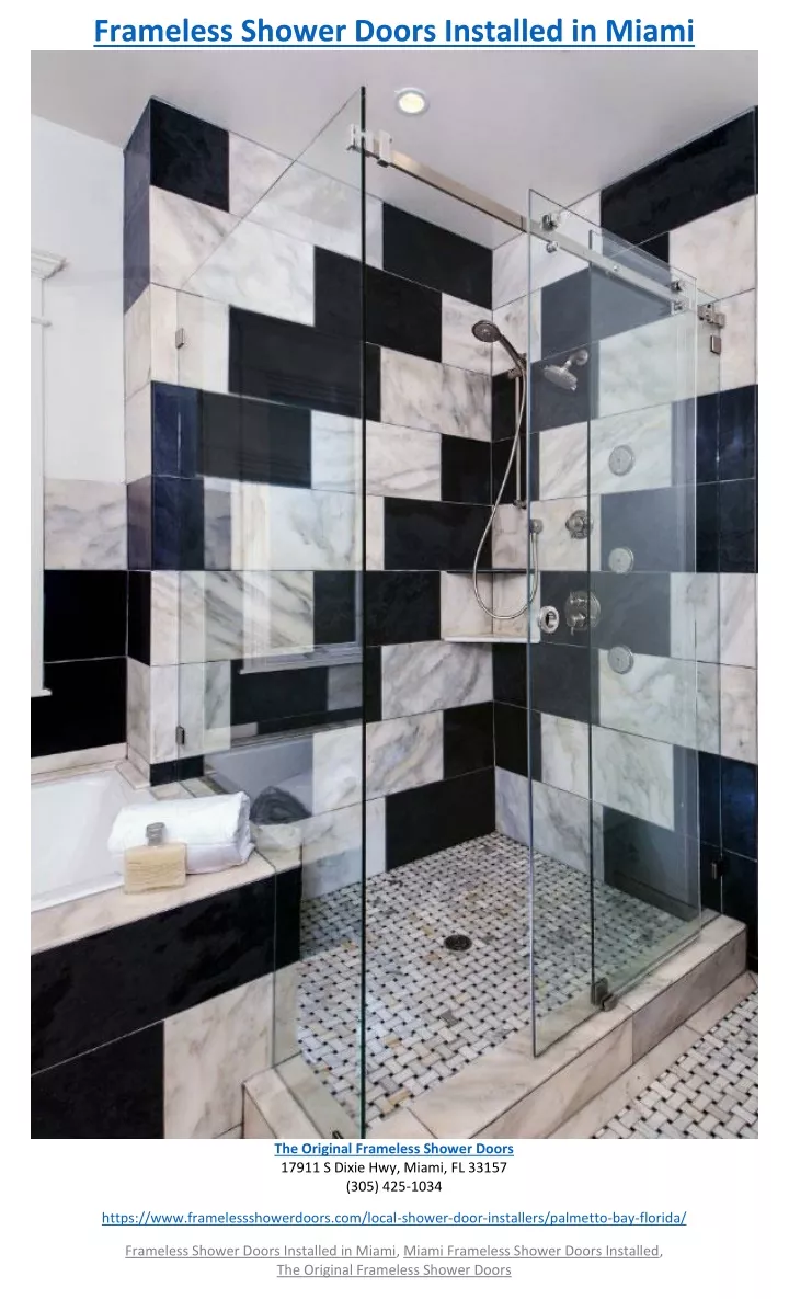 frameless shower doors installed in miami