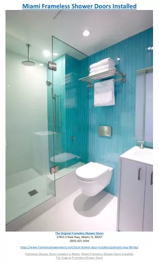 miami frameless shower doors installed