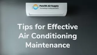 tips for effective air conditioning maintenance