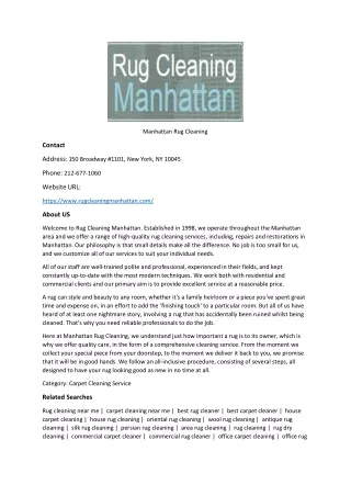 manhattan rug cleaning