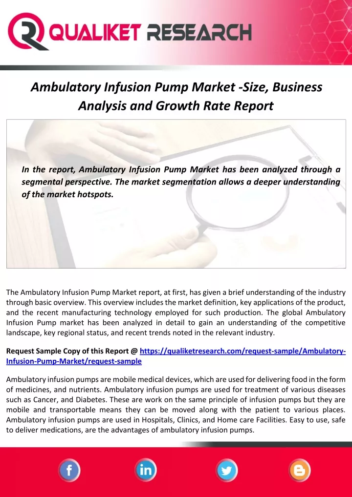 ambulatory infusion pump market size business