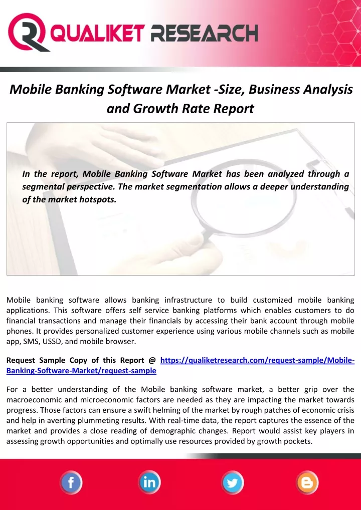 mobile banking software market size business