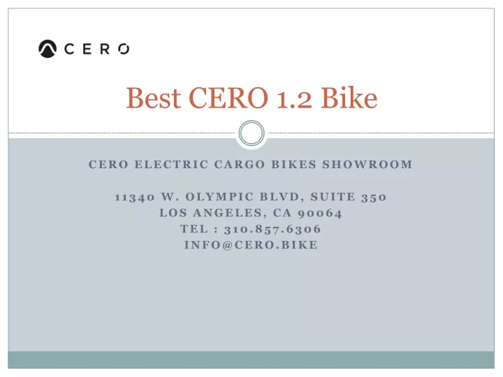 best cero 1 2 bike