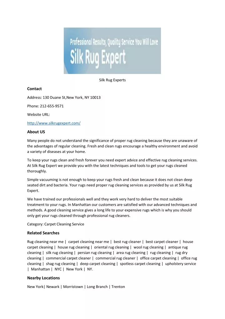 silk rug experts