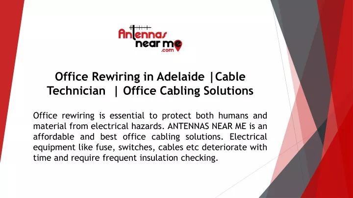 office rewiring in adelaide cable technician