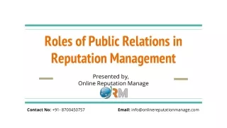 roles of public relations in reputation management