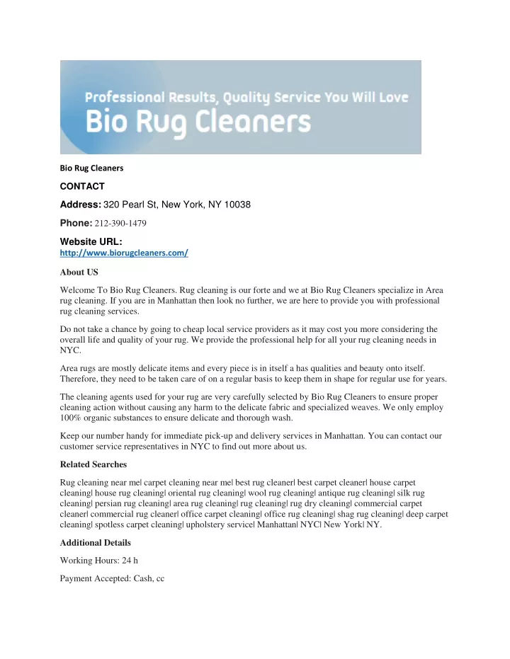 bio rug cleaners