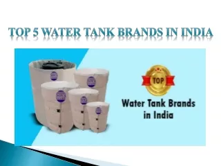 Top 5 Water Tank Brands in India 2020