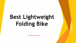 Best Lightweight Folding Bikes