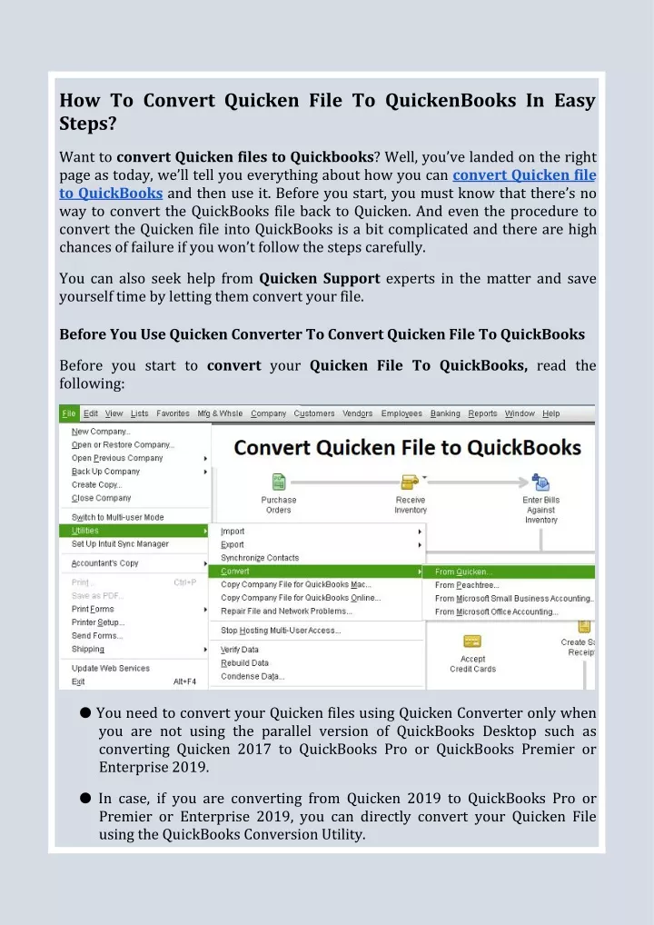 how to convert quicken file to quickenbooks
