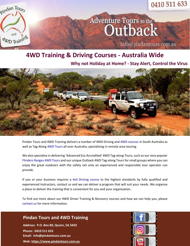4wd training driving courses australia wide