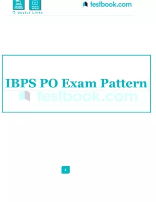IBPS PO Exam Pattern