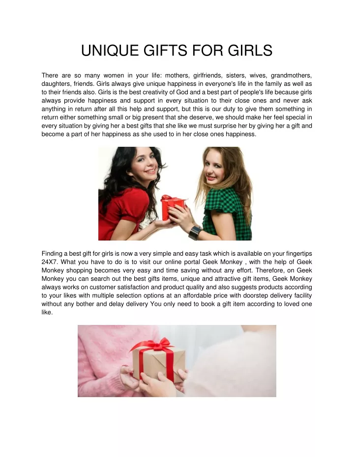 unique gifts for girls