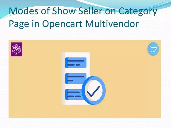 modes of show seller on category page in opencart multivendor