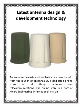 latest antenna design development technology