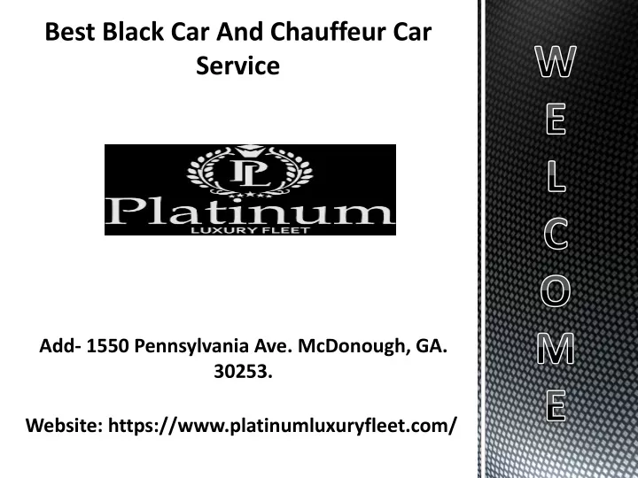 best black car and chauffeur car service